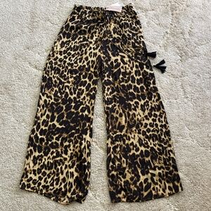 Leopard Wide Leg Pants Size Small NEW with Tags Philosophy